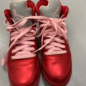 Kids Air Jordan 5 Retro GG 'Valentines Day' Youth Sneakers
